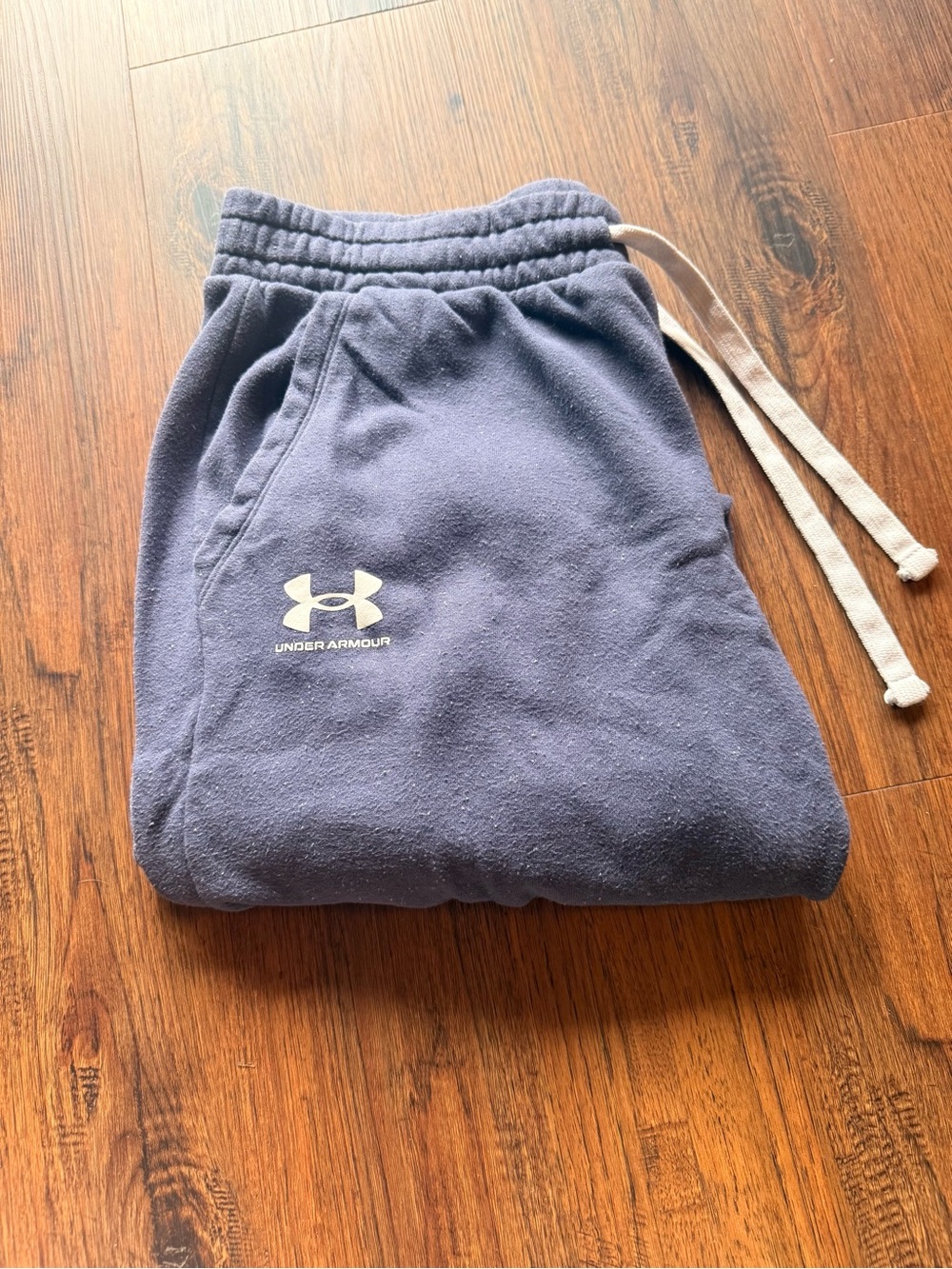 Under Armour Navy Blue/grey Jogger Pants with White Logo